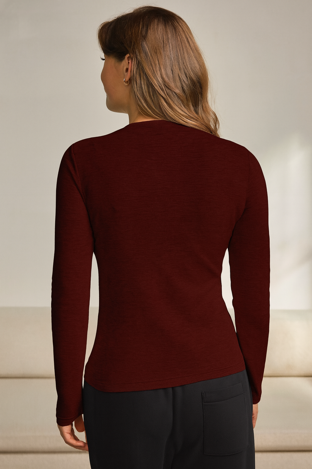 Women full sleeves tshirt, fabric in pure Cotton with lycra.